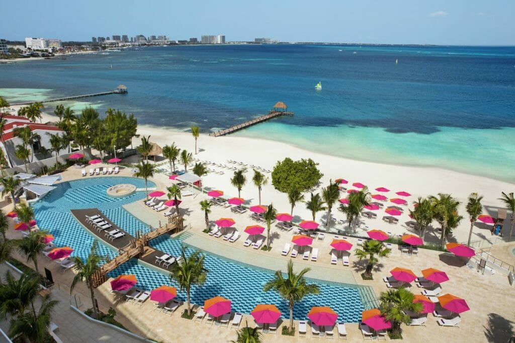 Breathless Hotel Cancun aerial view