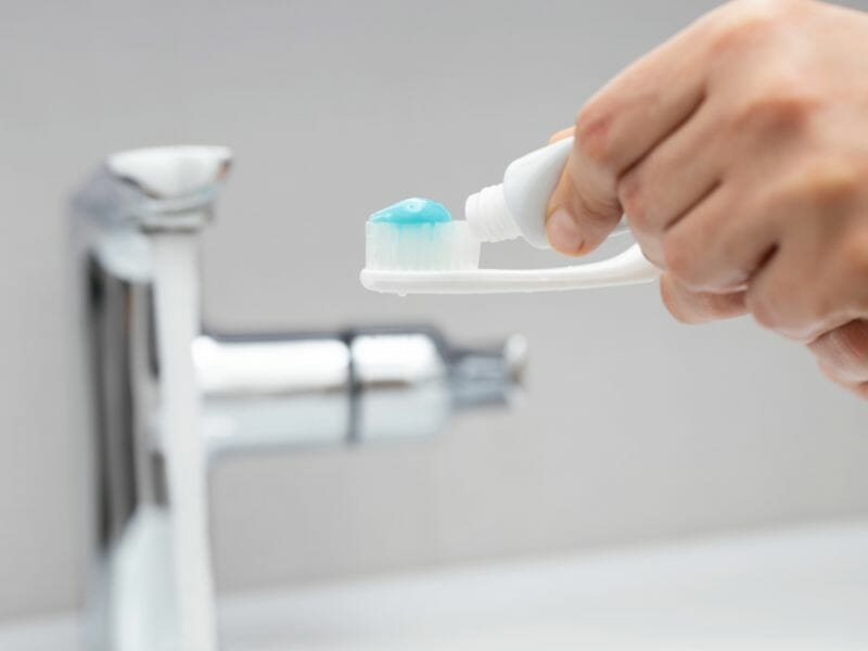 Brushing teeth