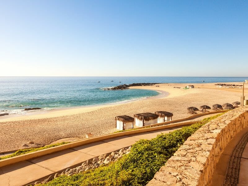 Cabo San Lucas - beach with sunbeds