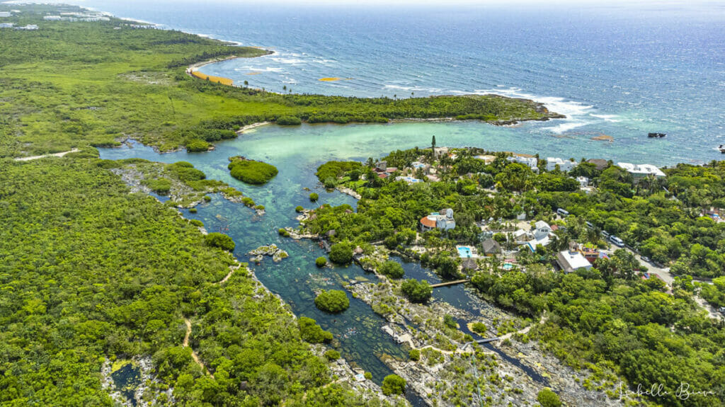 Caleta Yalku aerial view