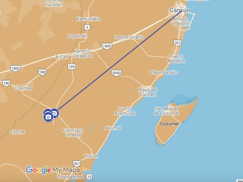 Cancun -Coba itinerary 2 alternative