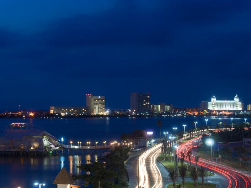 Cancun at night