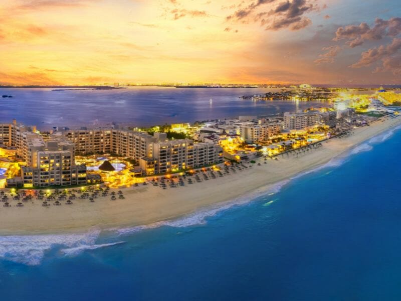 Cancun at sunset