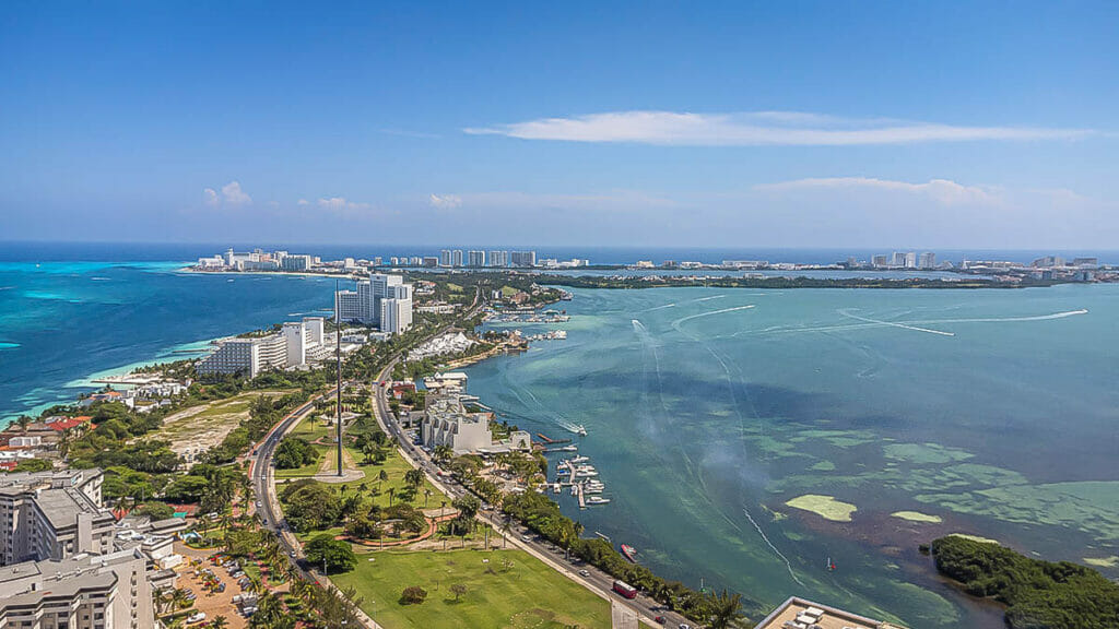 Cancun Drone Aerial view