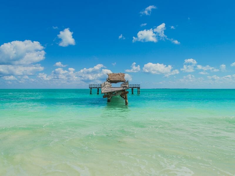 Destroyed Jetty in isla blanca cancun