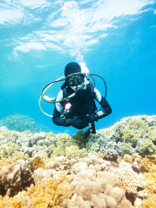 Girl Scuba diving