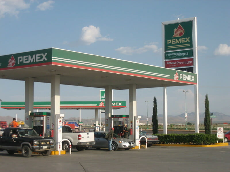 Pemex Gas station in Mexico