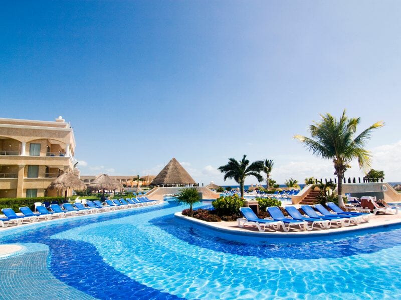 A pool in a Resort in Cancun