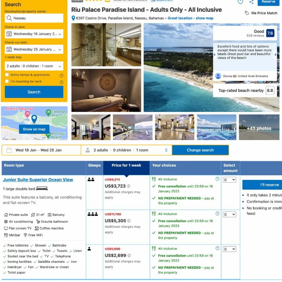 Riu Palace Paradise Island