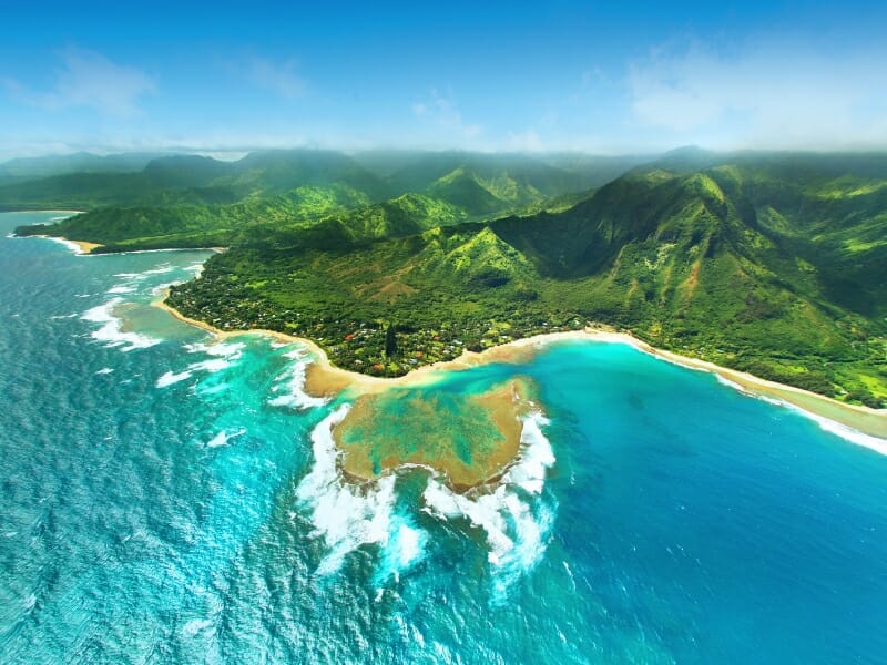 Aerial view Hawaii Islands