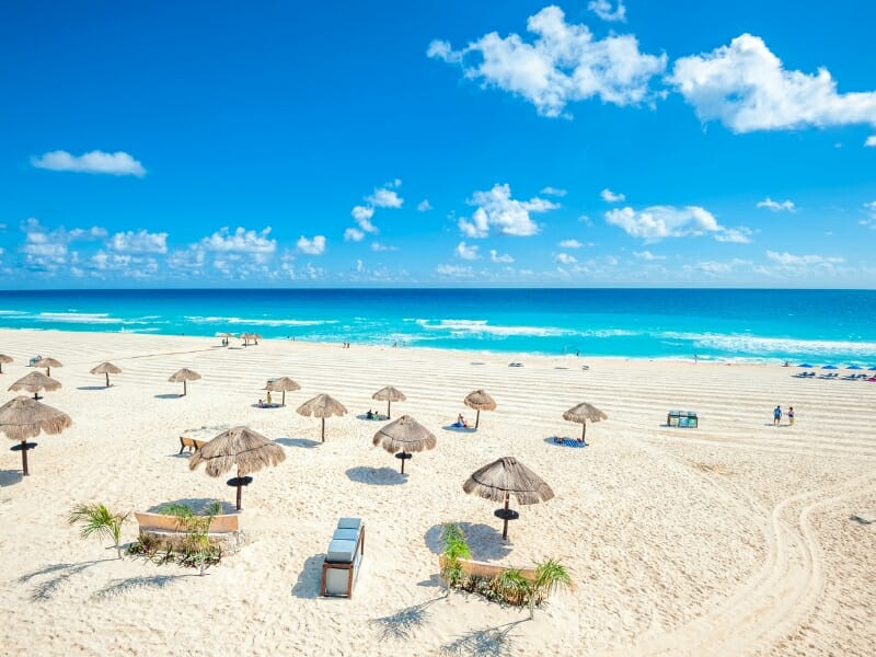 Cancun beach panorama