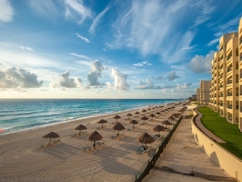 Cancun beach panorama