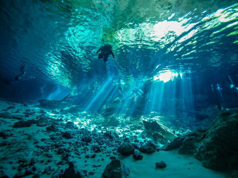 cenote diving in cancun mexico