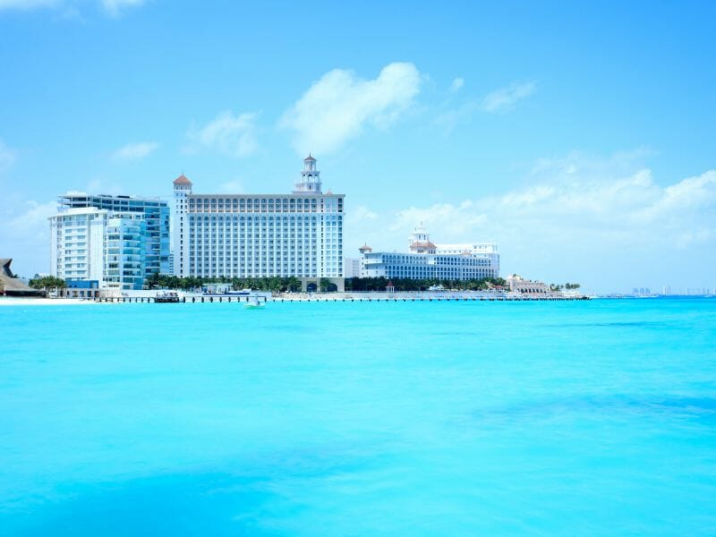 Cancun hotels view from the sea