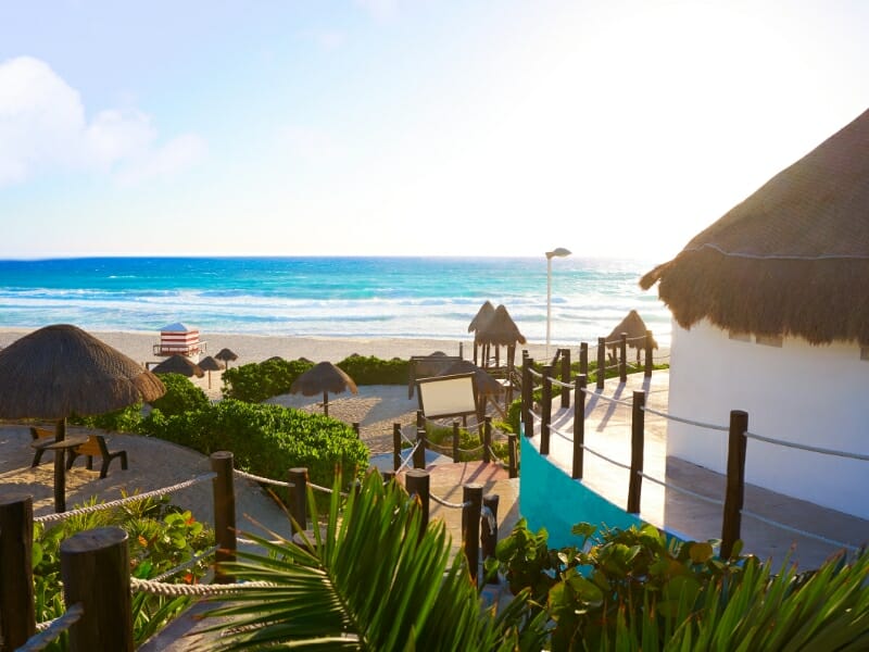 Cancun Delfines beach Hotel Zone Mexico