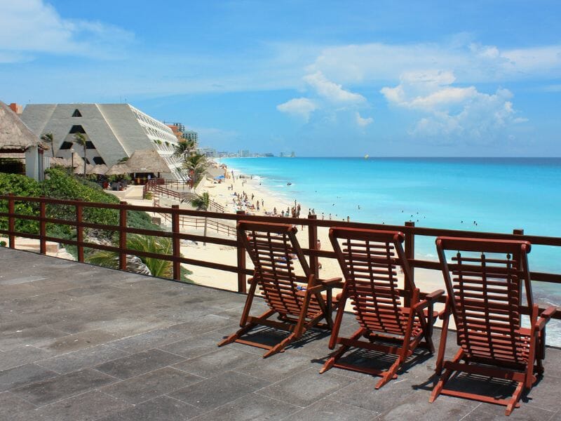 Cancun view from a hotel in the Hotel Zone