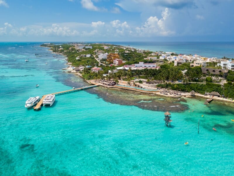 Isla Mujeres aerial view
