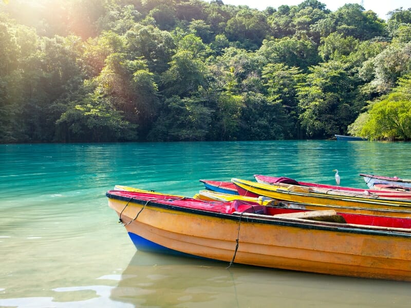 boats of the Blue Lagoon Jamaica