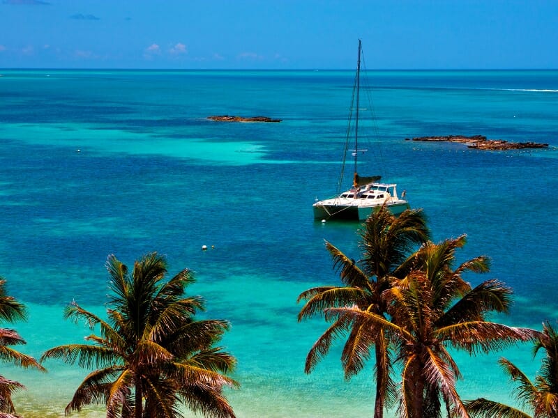 Catamaran boat Isla Contoy