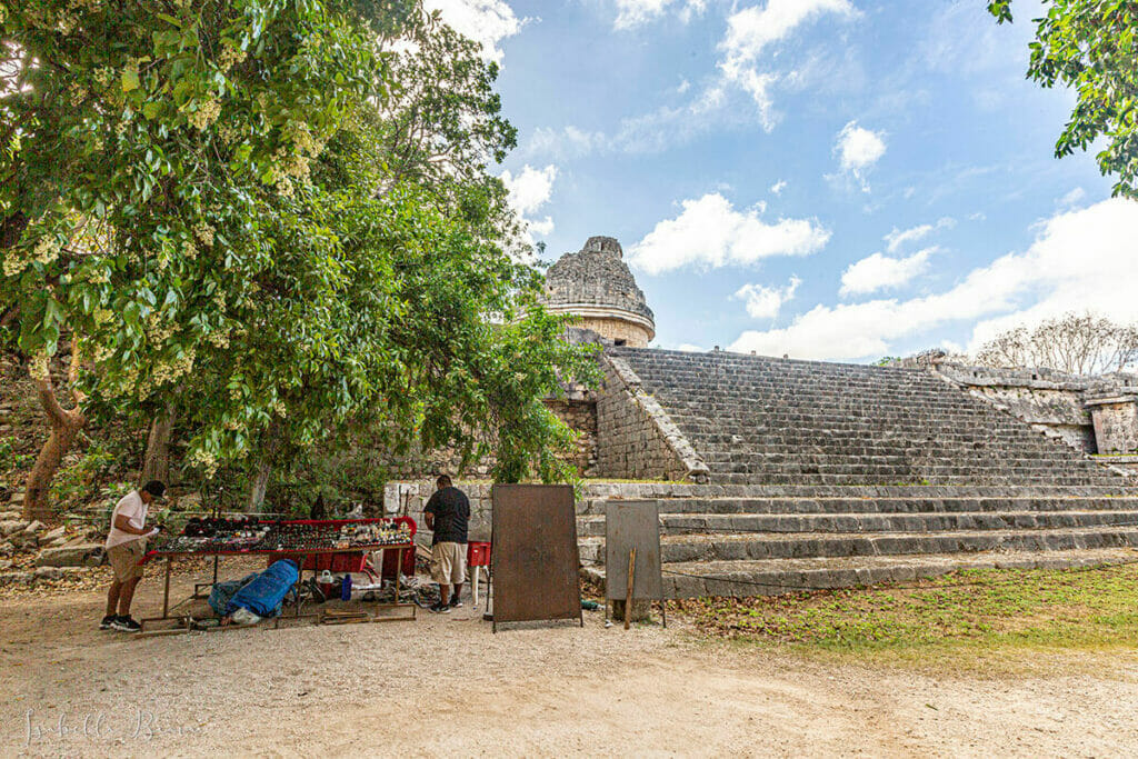 Chichen Itza Observatory and vendors