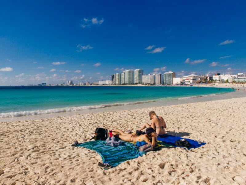 Girls on the Beach in Cancun