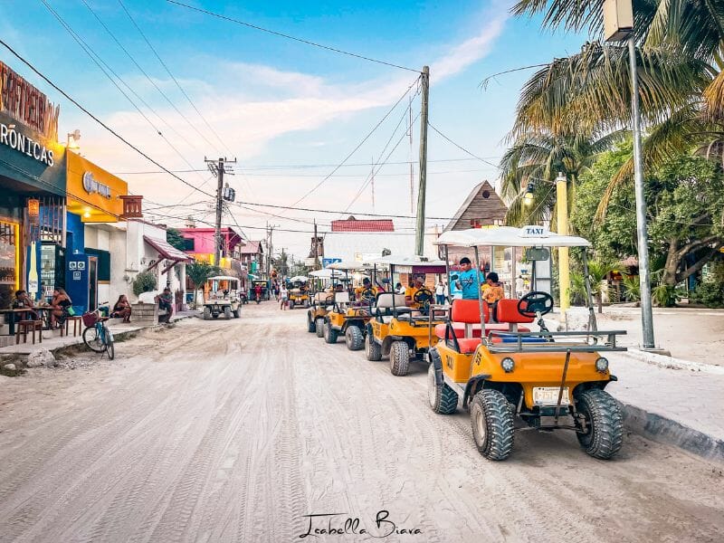 Golf Carts taxis in Holbox