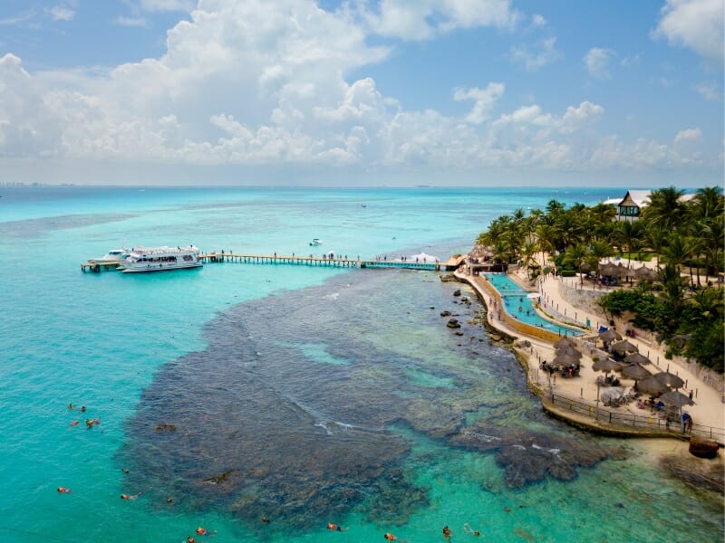 Isla Mujeres aerial view