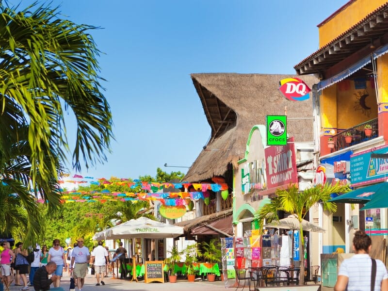 walking in the streets of Playa del Carmen