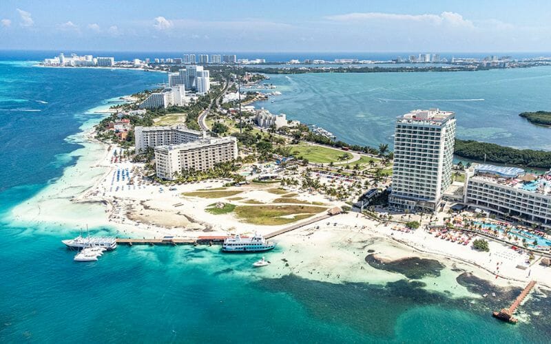 Cancun Overview by drone
