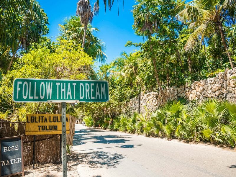 Tulum Beach Road