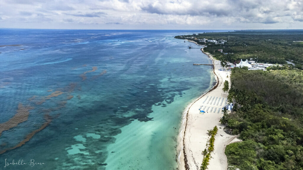Cozumel aerial view beach club