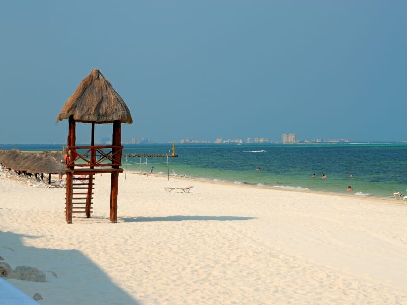 View from Cancun beach 