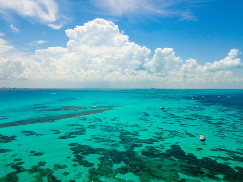 Isla Mujeres aerial view