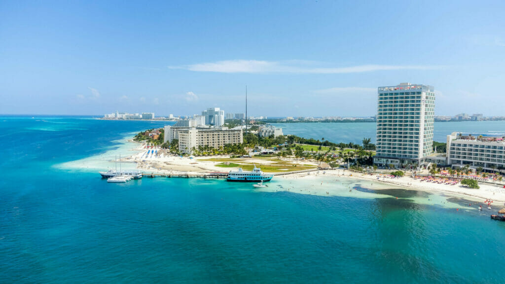 Cancun drone view