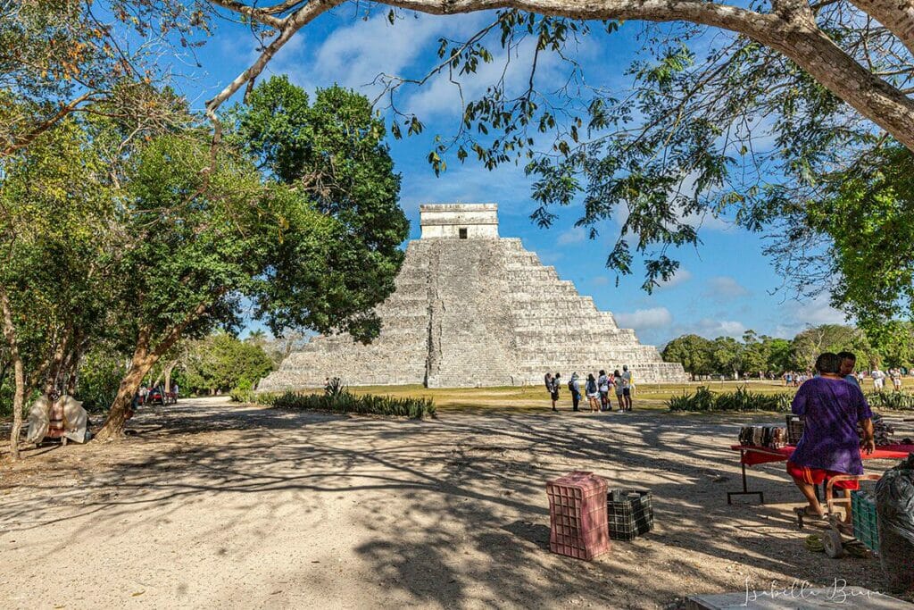 tourists visiting Chichen Itza 