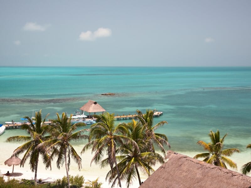 Pier on the Isla Contoy, Mexico