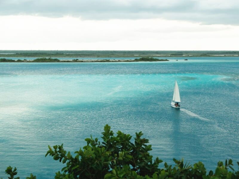 Beautiful view on the lake Bacalar