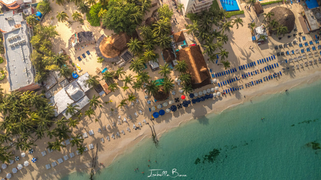 Playa Norte birds eye view