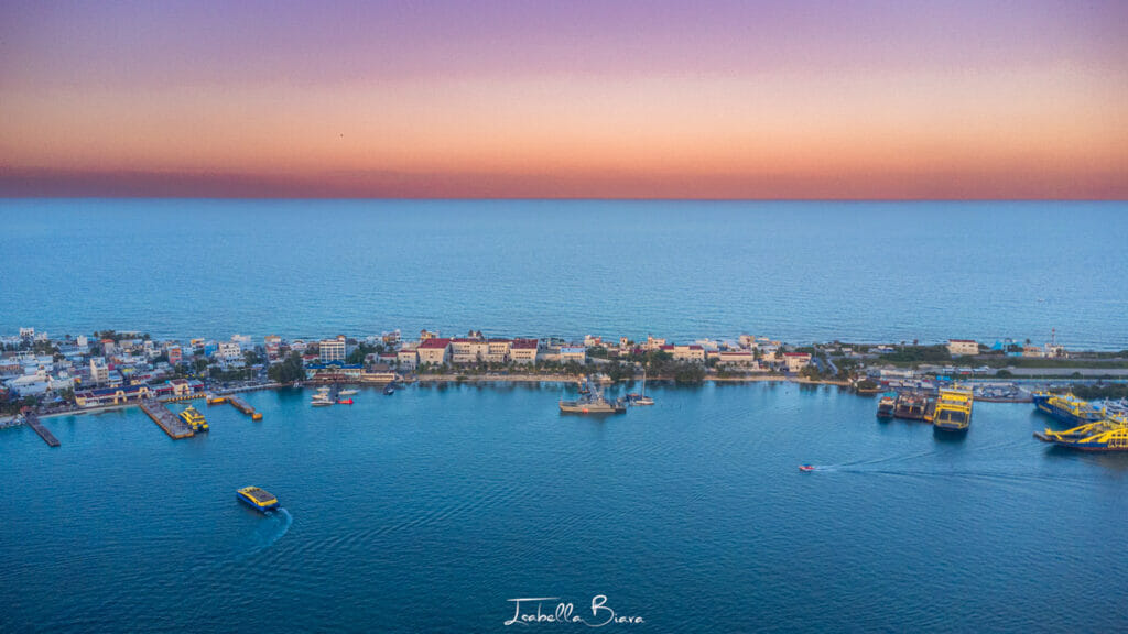 Isla Mujeres sunsset Over cancun