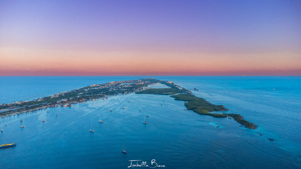 Isla Mujeres aerial view 
