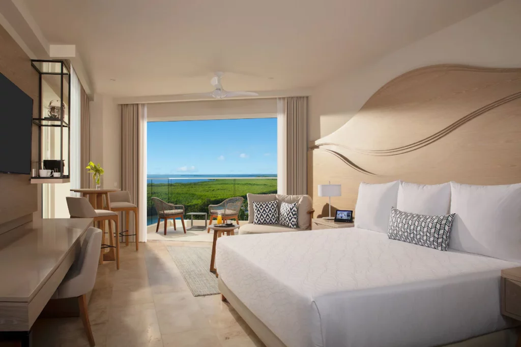 Breathless Cancun hotel room - one of the best Cancun all-inclusive spring break resorts.