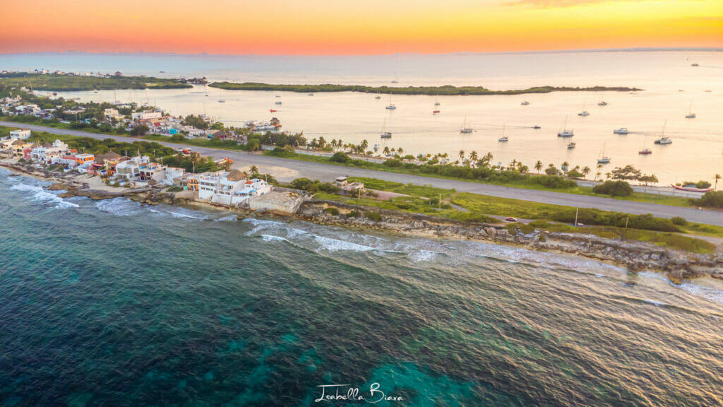 aerial view of Isla Mujeres