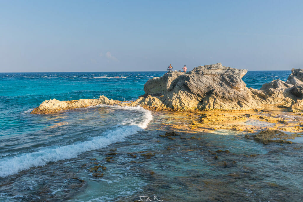 Punta Sur, Isla Mujeres with rocks on the shore