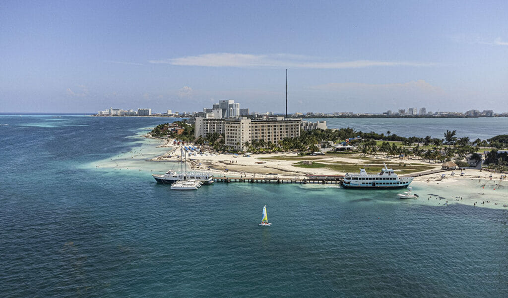 Drone view of Playa Langosta