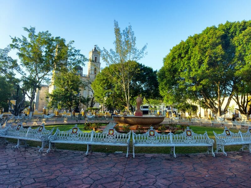 View of the plaza in Valladolid