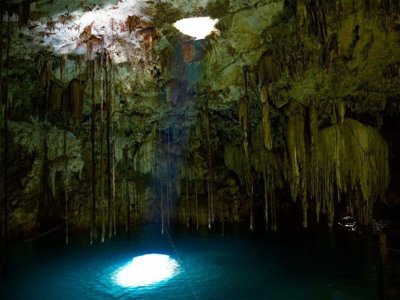 View of the Cenote Dzitnup in Valladolid