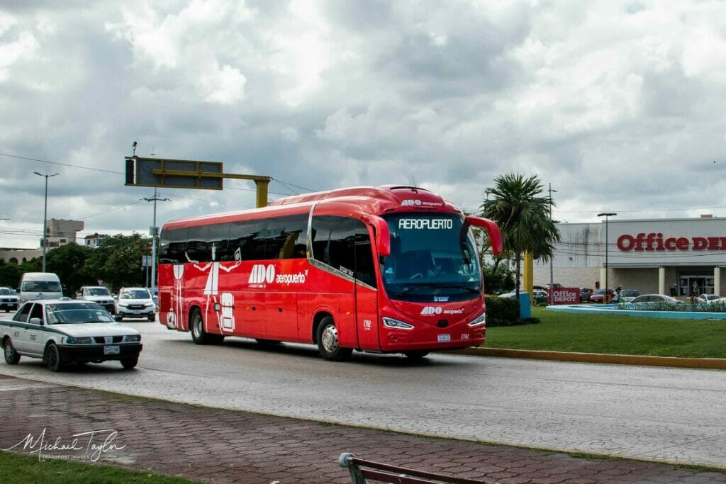 ADO Bus To Airport from Cancun town. 