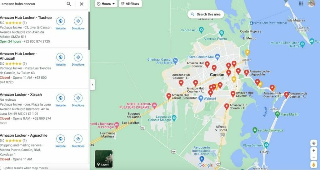 Amazon hubs Cancun