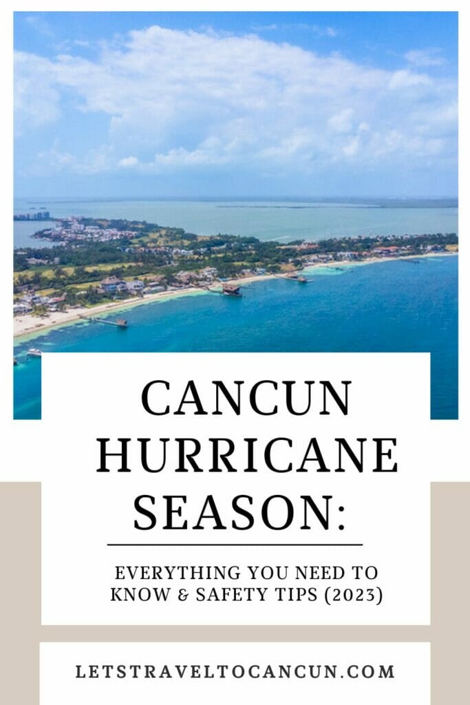 Cancun hurricane season pin 2 - view of Punta Cancun.