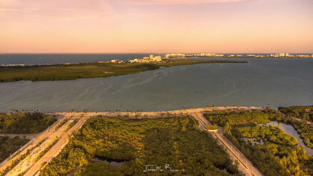 Drone view of Malecon Tajamar.